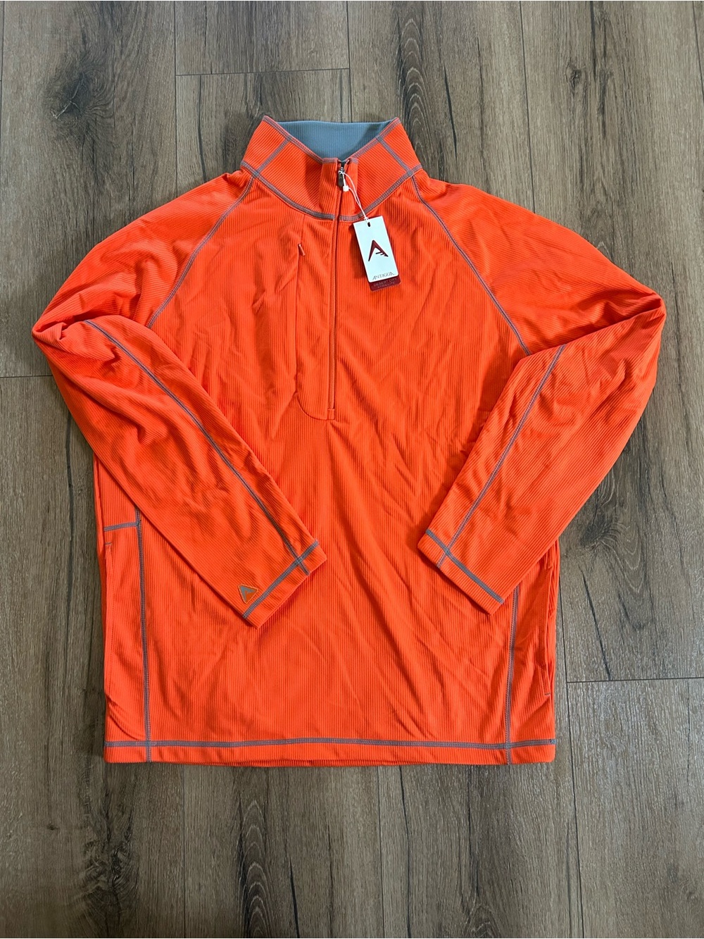 Antigua Men Orange Long-Sleeve  jacket with Quarter Zip
